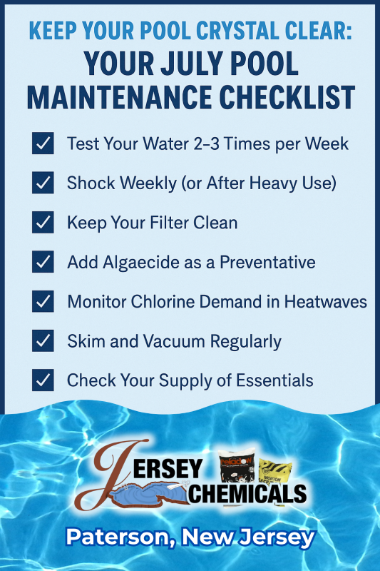 July Pool Checklist - Jersey Chemicals New Jersey